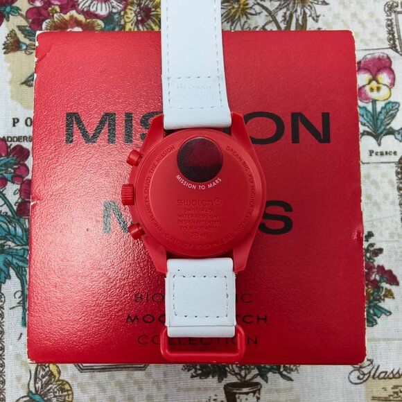 🎊NWT🎊Swatch X Omega MoonSwatch Mission To The Mars Watch - Picture 2 of 5